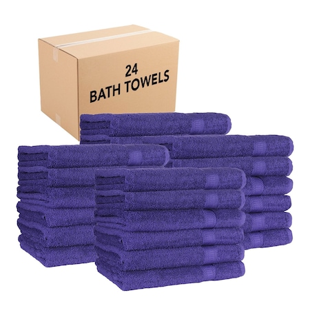 Monarch Brands True Color Bath Towels, Navy, 24PK BATH-NAVY-CS